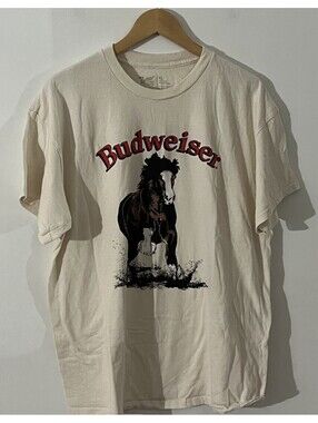 Brew City 100% Cotton Budweiser Retro Western Clydesdale Horse Tee Men’s Size XL